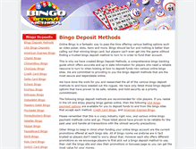 Tablet Screenshot of bingo-deposit-methods.com